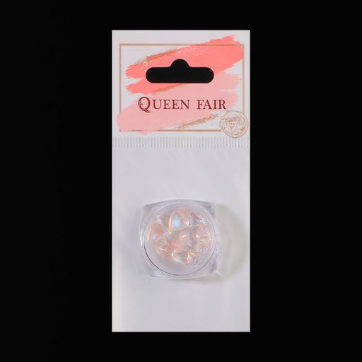 Декоративные элементы для декора Сердца, объёмные, с блёстками, цвет полупрозрачный/розовый - Queen fair фото 5