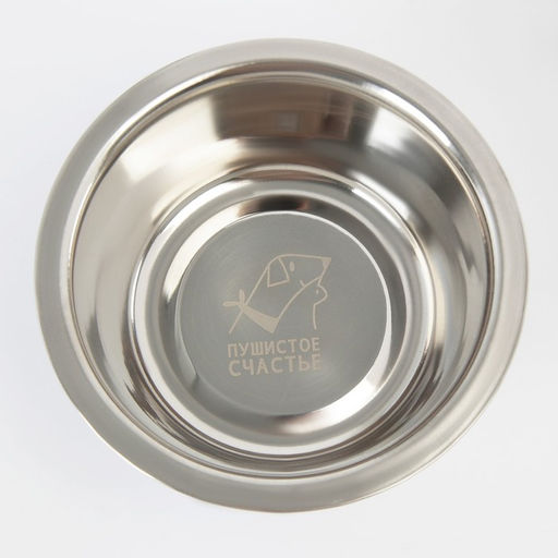 Миска металлическая для собаки Люблю пёсиков, 350 мл, 13х4.5 см - Пушистое счастье фото 5