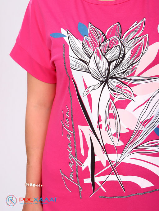 Женская футболка с принтом фуксия КФ-01 (7)