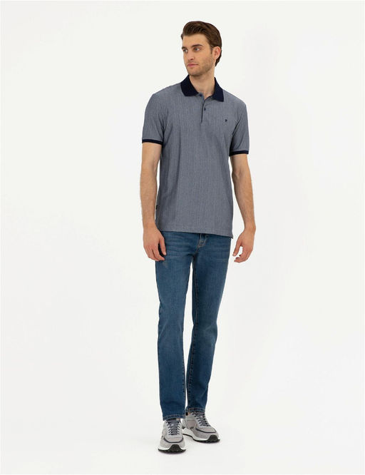 Lacivert Slim Fit Ti__rt - Pierre cardin фото 4