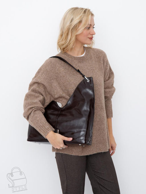 Сумка женская кожаная 98380-1SP coffee Velina Fabbiano-Safena