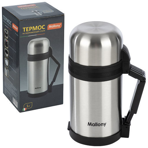 Термос Mallony SF-1000А 1 л нерж.ст., шир.горло 073006