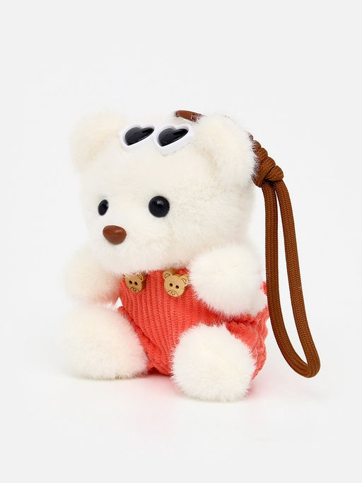 Мягкая игрушка на подвесе «Мишка в очках» 12 см