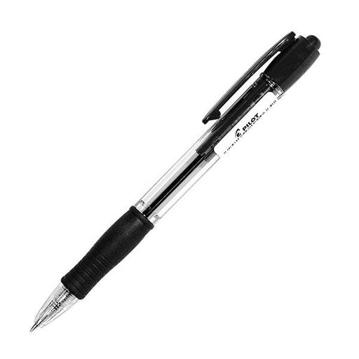 Ручка шариковая автоматическая Pilot SUPER GRIP черная 0,7 мм, круглый корпус, грип