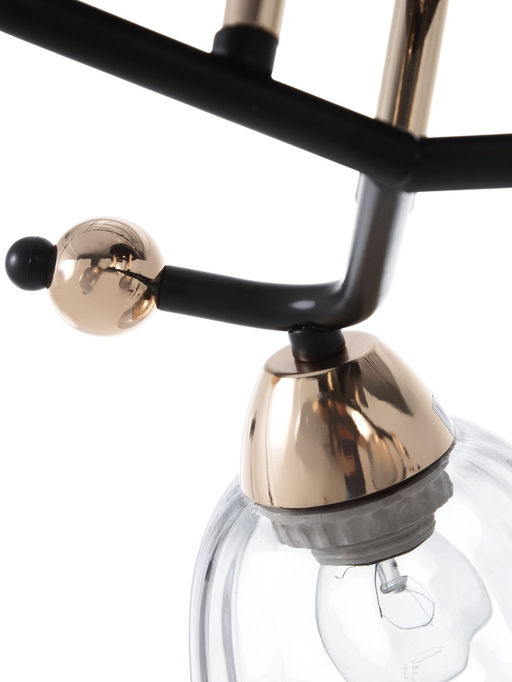 Люстра 12229/2, 2хE27, 60 Вт, чёрный/золото