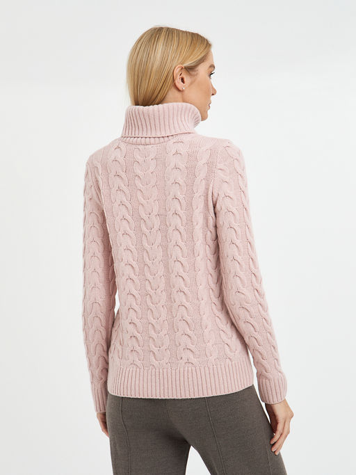 водолазка женская розовая с косами - Glenfield фото 7