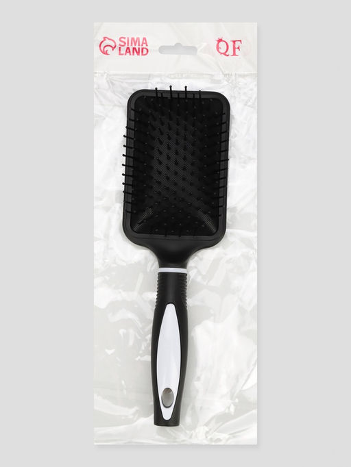 Расчёска массажная, широкая, 8×25(±1) см, чёрная
