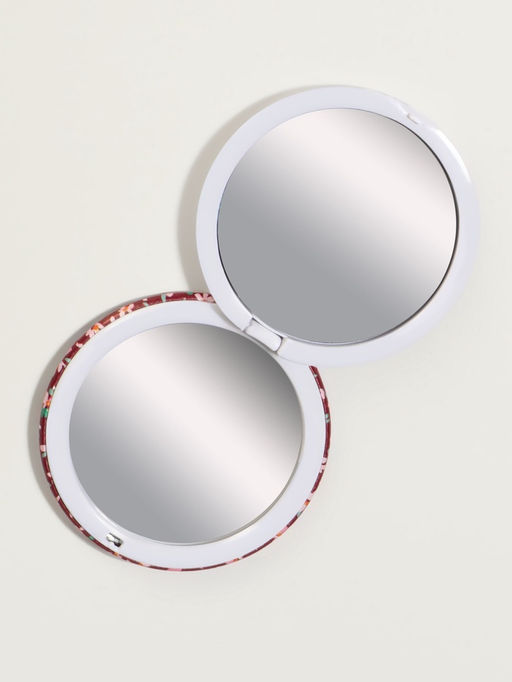 Зеркало складное «Цветочная поляна», d=7.5 см, с увеличением х2, МИКС