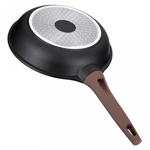 Сковорода с антипригарным покрытием Eleganto д22см, h2,3см, s1,8мм, дно s5мм, литой алюминий, многослойное антипригарное покрытию Pfluon, бакелитовая ручка с покрытием soft-touch, Regent (Китай) Подходит для всех видов плит, включая индукционну - Домашняя мода фото 3