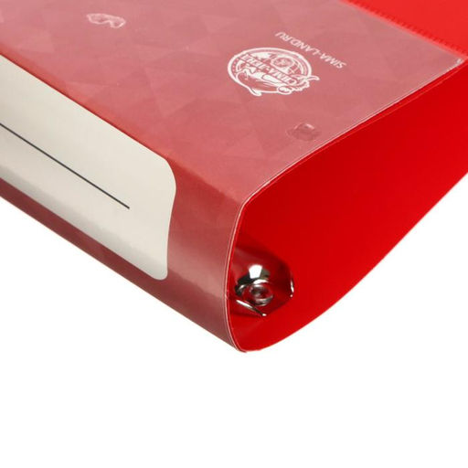 Папка на 4 кольцах А4, Calligrata, 40 мм, 700 мкм, внутренний и торцевой карман, красная  фото 3