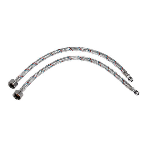 Смеситель для кухни ZEIN ZC2029, гибкий излив, кран-букса латунь 1/2", черный/хром