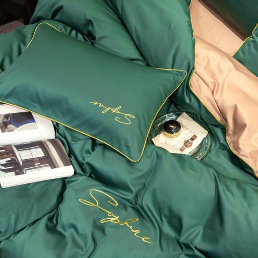 КПБ Mency однотонный с вышивкой MENO018 Евро