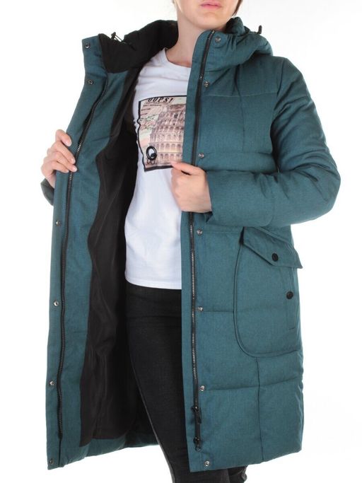 350 DK. GREEN Пальто женское зимнее (200 гр. холлофайбера) - Fashion фото 8