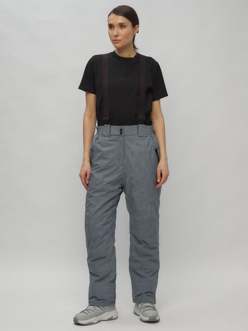 Горнолыжный костюм женский большого размера фиолетового цвета 02272-3F