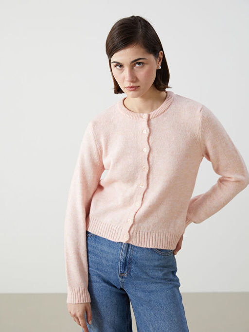 Bisiklet Yaka Crop Kad?n Triko H?rka