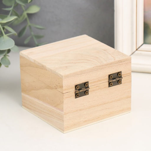 Цена за 6 шт. Шкатулка для росписи дерево «Квадрат», 6.5×8.5×8.5 см
