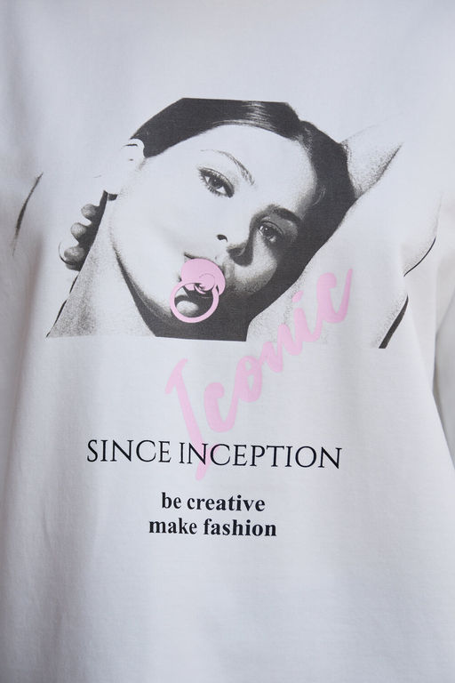 Лонгслив оверсайз с принтом