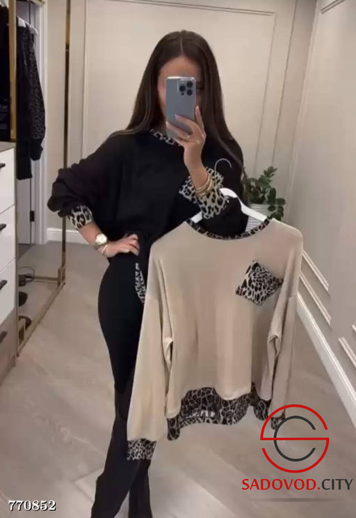 Женская блузка леопард - Zum ming фото 5