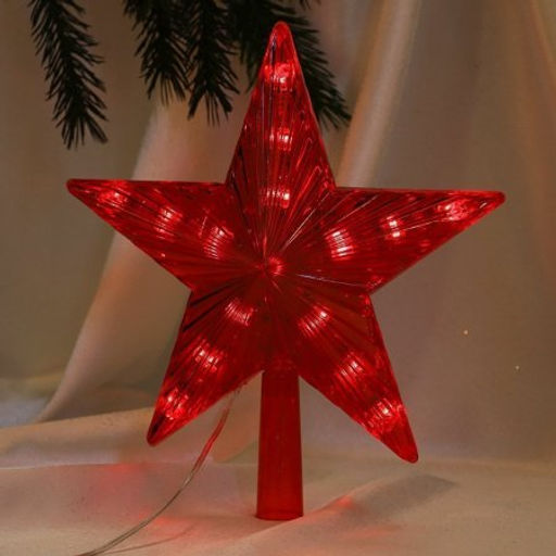 Гирлянда звезда на вершину елки 23х4х25 см 30 LED / GT700R /уп 100/красная - Галеонтрейд фото 3