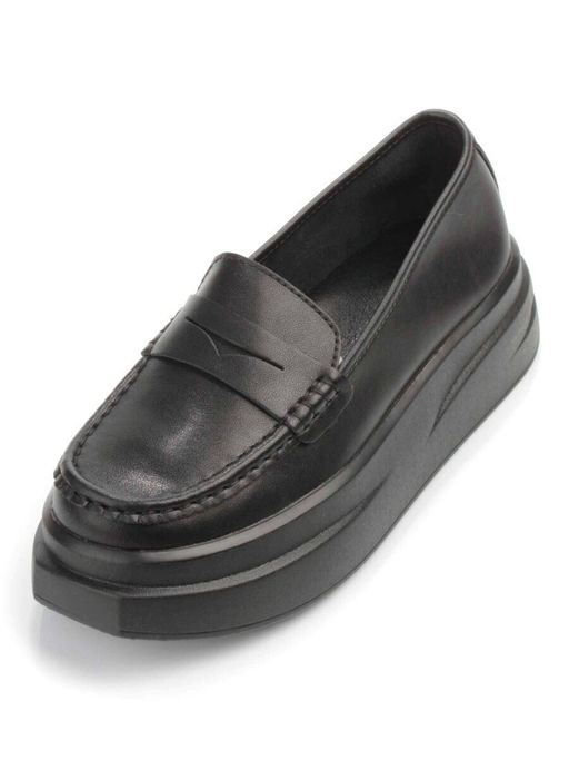 03-PDE31-2 BLACK Лоферы женские (натуральная кожа) - Фабричный китай фото 4