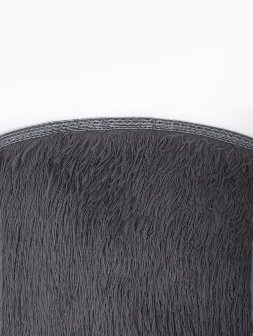 Ковер с ворсом «Этель», d=80 см, серый