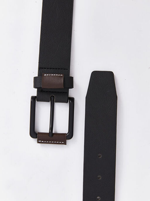 Deri G?r?n?ml? Erkek Kemer - Waikiki фото 3