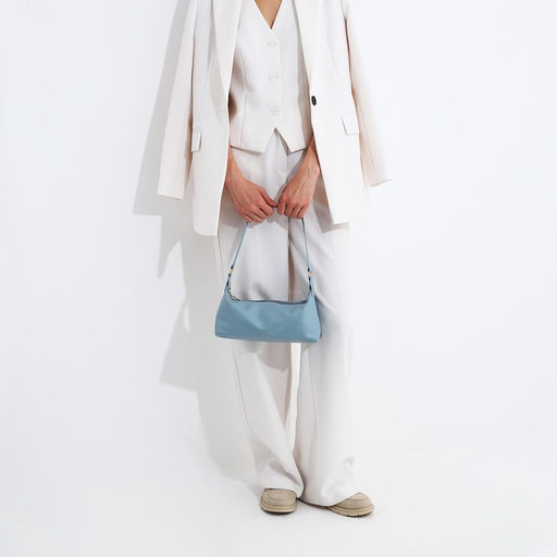 Сумка-багет на молнии, цвет голубой - Simaland фото 8