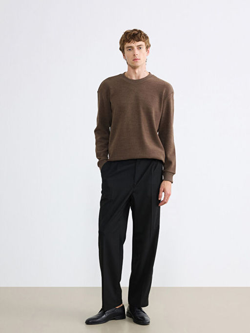 Bisiklet Yaka Erkek Sweatshirt