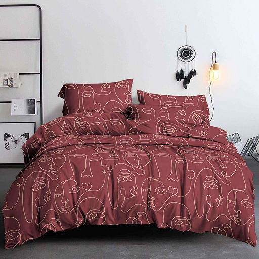 Постельное белье, комплект 2-х спальный "Афродита" 4 предмета: пододеяльник 175х215см, евро-простыня 220х240см, 2 наволочки 70х70см с клапаном-запахом, полисатин "Премиум" 90г/м2, упаковка "классическая" ПВХ 32х41см, "Домашняя мода" (Россия)