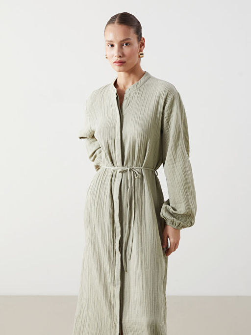 Hakim Yaka M?slin Kad?n G?mlek Elbise