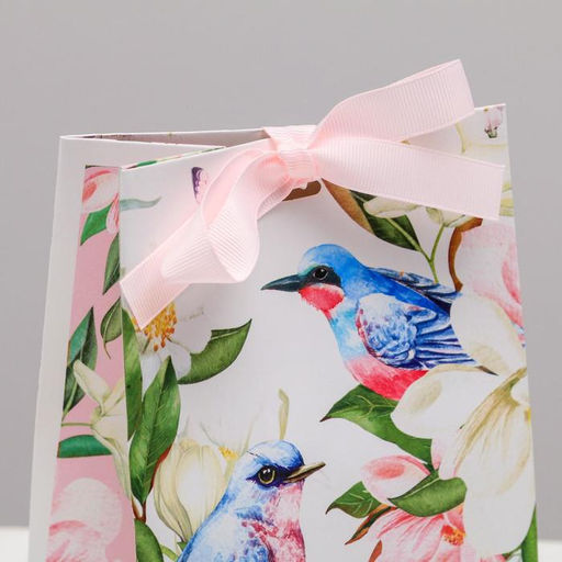 Пакет подарочный с лентой With love , 13 19 9 см - Дарите счастье фото 3