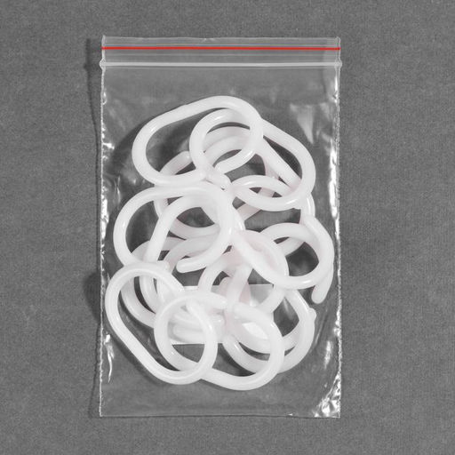 Цена за 15 шт. Кольцо овальное для карниза, 46 × 30 мм, цвет белый, цена за 1 штуку