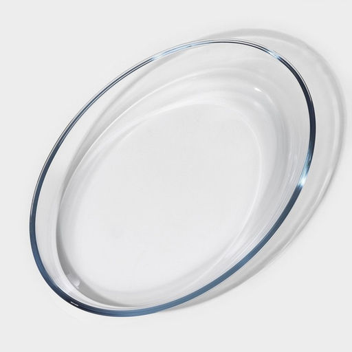 Форма для запекания и выпечки Доляна Лазанья, 1.5 л, 25.9186.3 см, овальная, жаропрочное стекло, прозрачная  фото 3