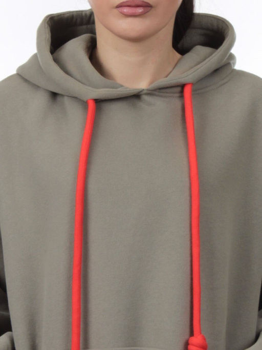 2226 GRAY GREEN Толстовка женская (85% хлопок, 10% полиэстер, 5% спандекс) - Fashion фото 4