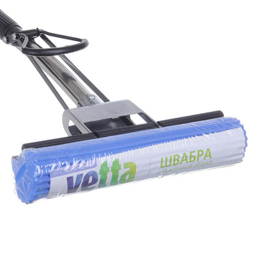 Швабра VETTA ПВА с изогнутой руч., один ряд роликов J010 арт. 444-003