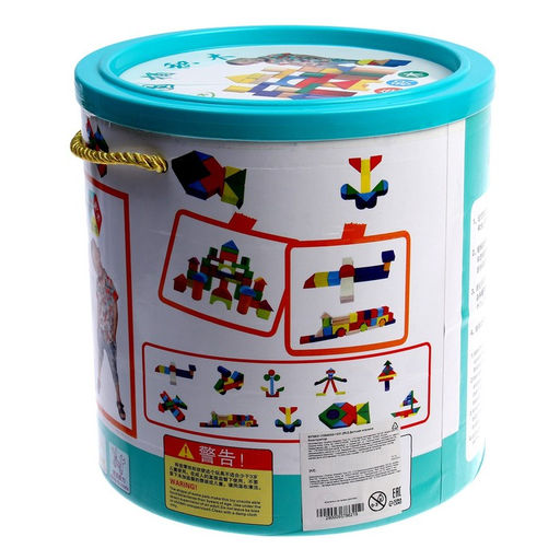 Деревянный конструктор в банке, 40 деталей, 20?18?18 см - Simaland фото 5