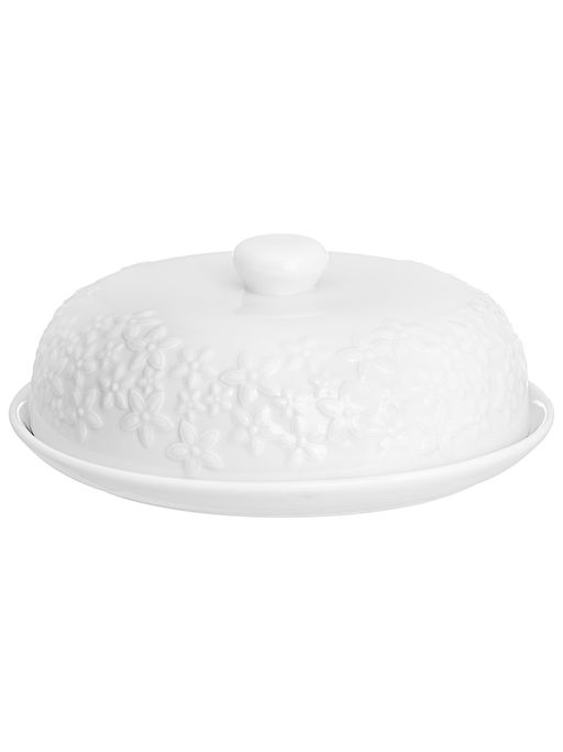 Блинница 23*23*9,5 см "Цветочки" фарфор