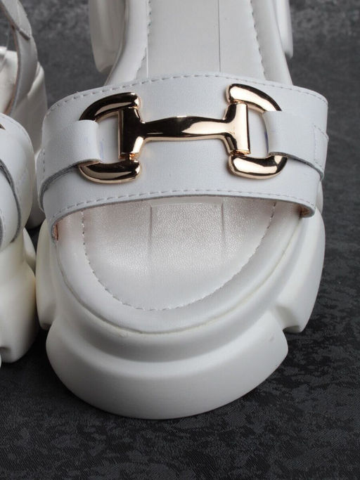 08-PEY186-1 WHITE Босоножки женские (натуральная кожа)