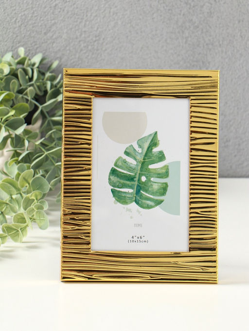 Фоторамка для фото 10×15 см «Зебра», золото гальваника, металл, 1.7×14.2×19.3 см