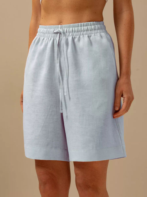 Шорты женские Лён-2 Светло-голубой - Modamica фото 6