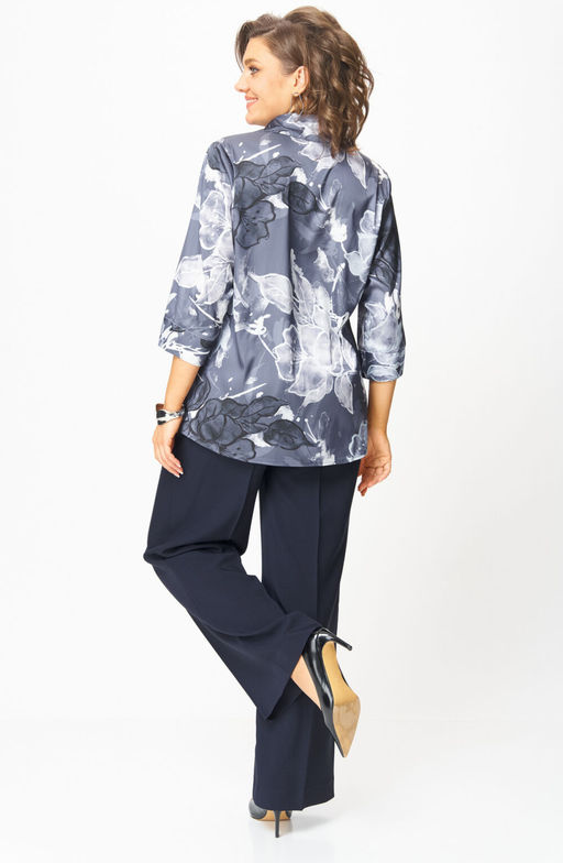 Костюм БелЭльСтиль 877/601 синий принт+синий фото 7