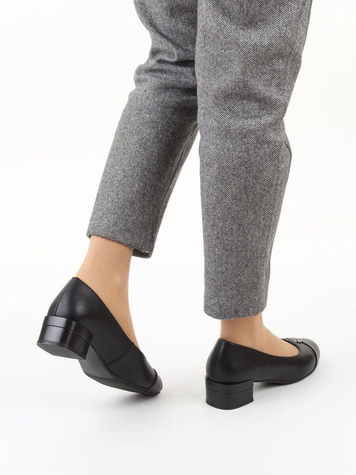 06-M47-4 BLACK Туфли женские (натуральная кожа)