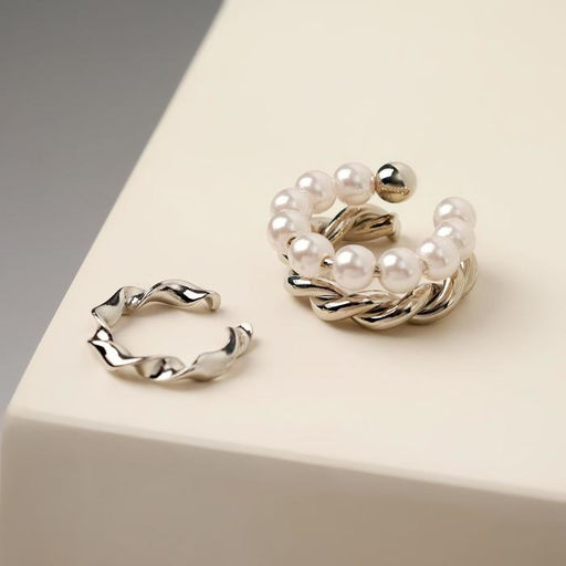 Серьги Каффы жемчужная диадема, цвет белый в серебре - Queen fair фото 2