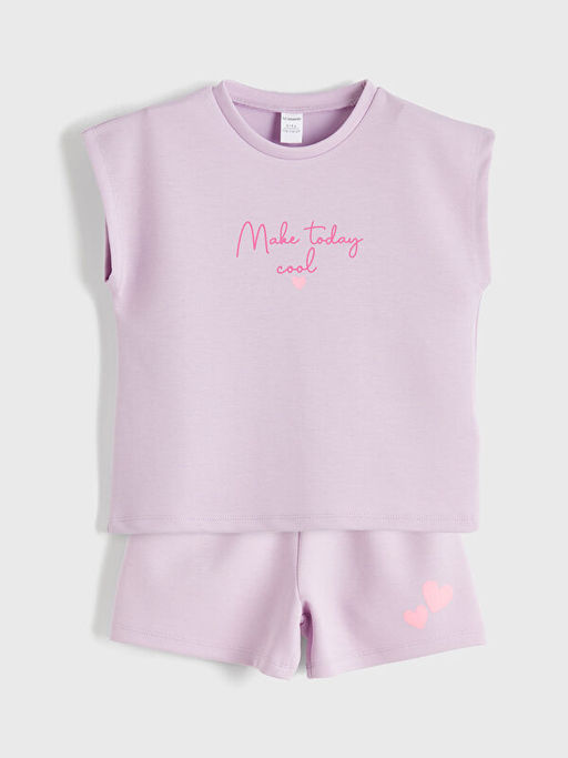 Nak??l? K?z ?ocuk Ti??rt ve ?ort Tak?m