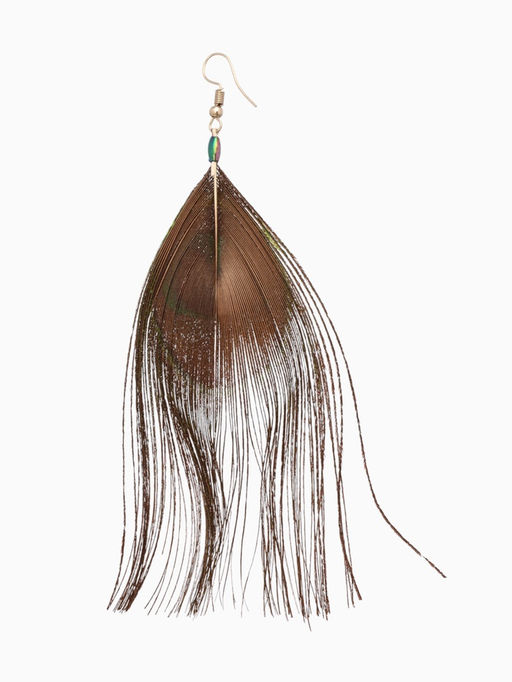 Серьги «Павлин», 5×12 см, разноцветные