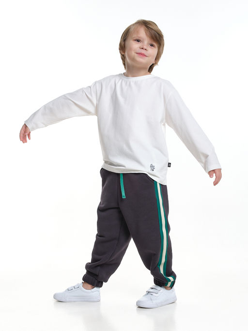 Брюки с лампасом для мальчика штаны спортивные 22-7681 светлый графит - Mini maxi фото 28