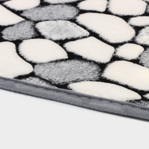 Коврики для ванной и туалета Доляна «Галька», 2 шт., 40×49 см, 50×80 см