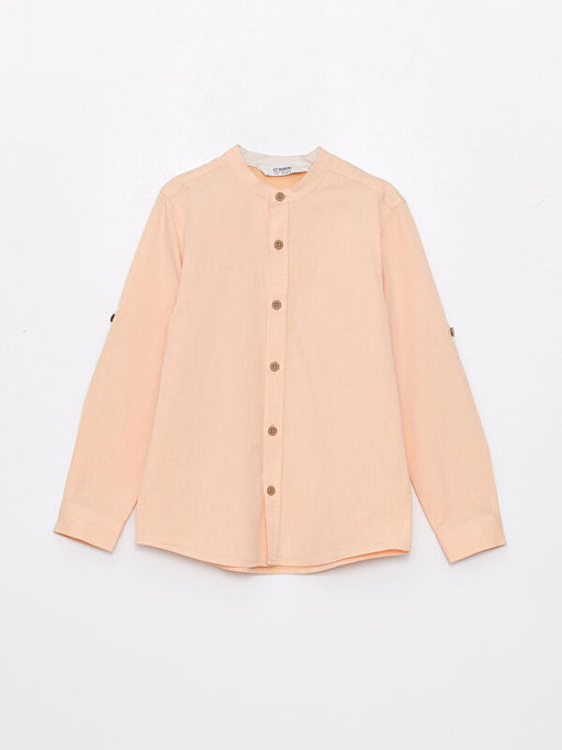 Hakim Yaka Basic Uzun Kollu Erkek ?ocuk G?mlek