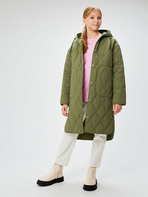 ACOOLA / Пальто детское для девочек Gallo хаки  фото 2