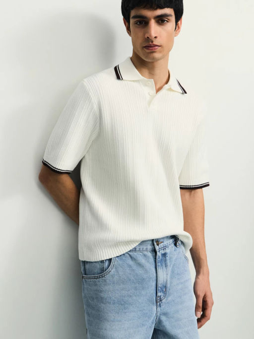 Джемпер поло фактурной вязки / Zarina